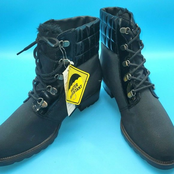 Thermolite Winter Ankle Boots BLACK Women's 10M - Picture 1 of 6